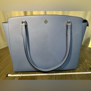 Tory Burch Emerson Zip Top Large Tote - Stunning Blue!